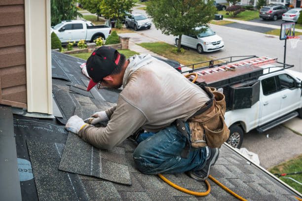 Professional Storm Damage Roof Repair technician working in Mc Coy, CO